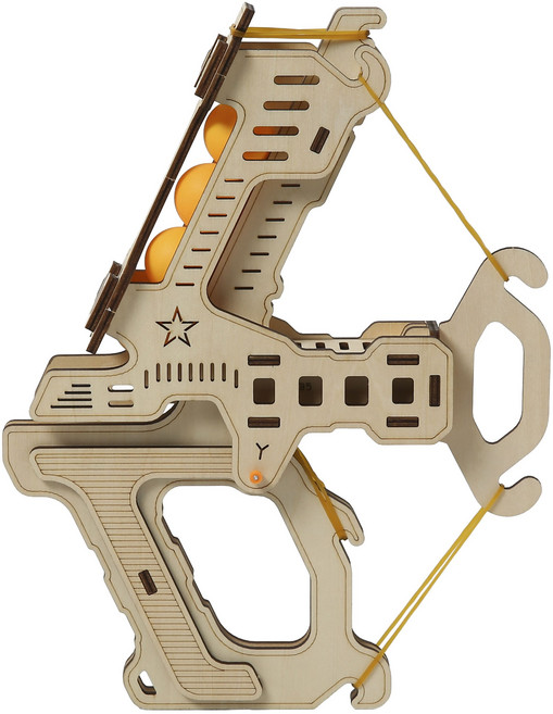 3D 입체퍼즐 석궁 나무퍼즐 집중력 향상 DIY 퍼즐, 혼합색상, 34피스, 1개