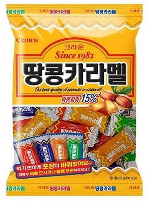 크라운 땅콩 카라멜, 600g, 1개