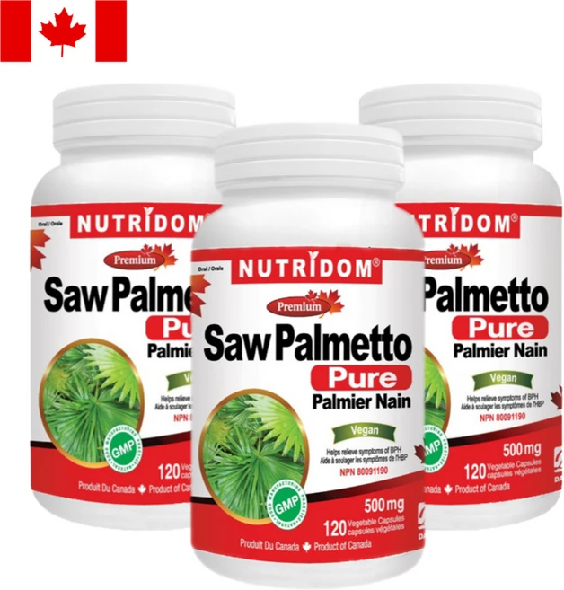 (3팩 특가) 뉴트리돔 쏘팔메토 500mg 120정캡슐 소팔메토 N230, 120정, 3개 - 쿠팡