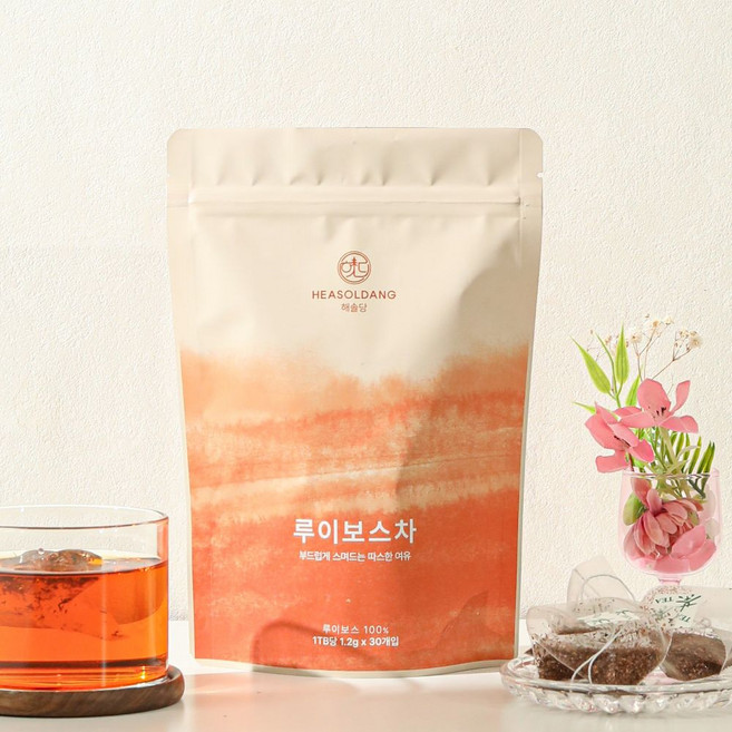 [골든티어워드 우승] 해솔당 루이보스티 차 생분해티백, 1개, 30개입, 1.2g