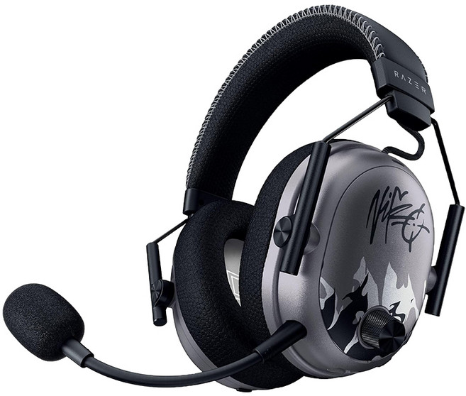 Razer 雷蛇 Blackshark V3 Pro 黑鯊 NiKo聯名 無線電競耳機 雷蛇耳機 四模連線 電競耳機, 灰色, 主商品+送黑色耳機架
