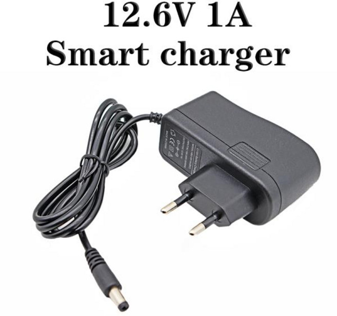 12.6V 1A 충전기 3S 3.7V 리튬 배터리 DC:5.52.1mm 전원 어댑터 AC100-240V 드라이버 휴대용 벽, 02 EU