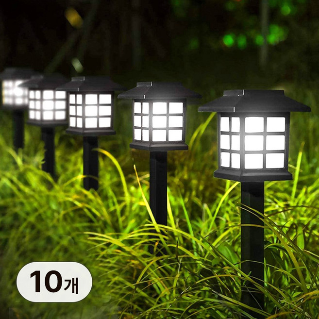 태양열 정원등 태양광 조명 잔디등 전구 외등 태양광 정원등 미니 격자등 LED-Pro (10개), 흰빛(10개)