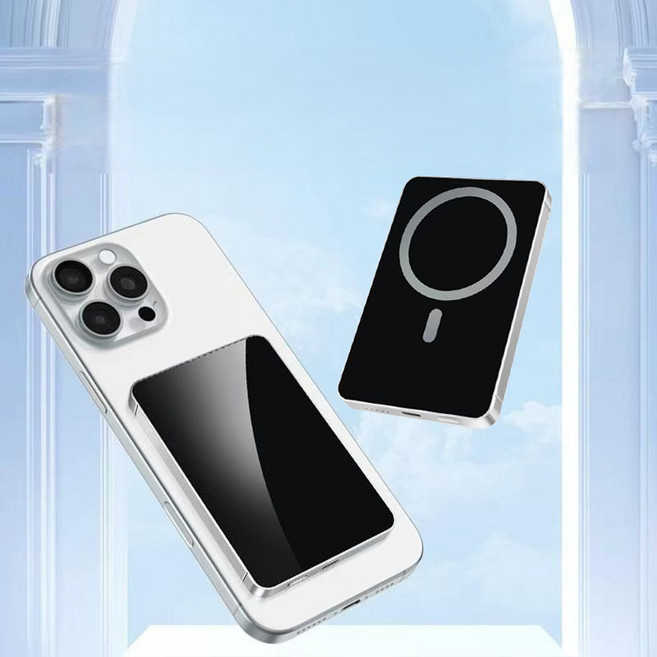 PYHO 20000mAh 대용량 보조배터리 PD22.5W 슈퍼 급속충전 66W 맥세이프 무선충전 보조배터리 항공 표준에 부합 티타늄 베젤 미니멀리즘, 블랙