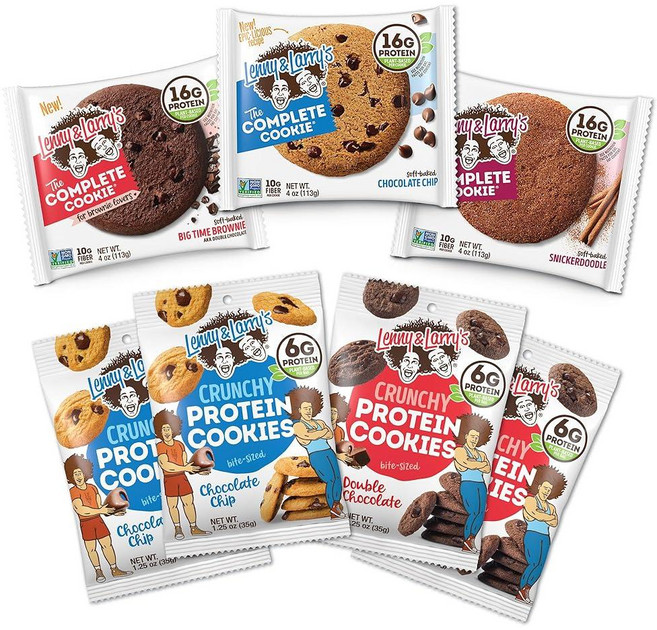 Lenny & Larry's 완벽한 쿠키 스타터 팩 식물 기반 쿠키 총 7개의 쿠키, Lenny & Larry's 완벽한 쿠키 스타터 팩,, 1개, 113g
