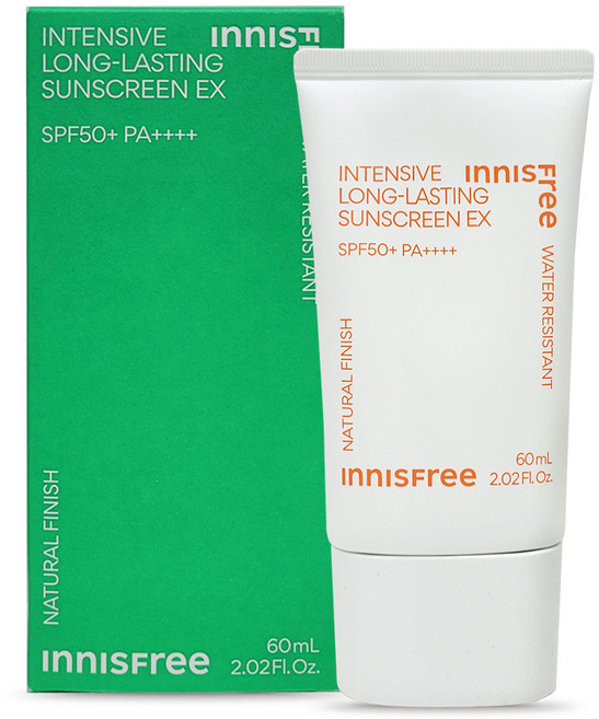 이니스프리 인텐시브 롱래스팅 선스크린 이엑스 SPF50+ PA++++, 60ml, 1개