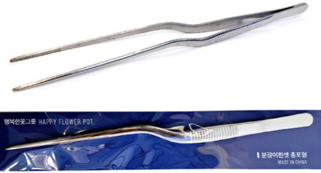 일반형 직선곡선핀셋 미세핀셋 총포형핀셋 다육화분 하엽제거 다육식물 집게 12.5cm 14cm 16cm 18cm 20cm 25cm 30cm, 1개