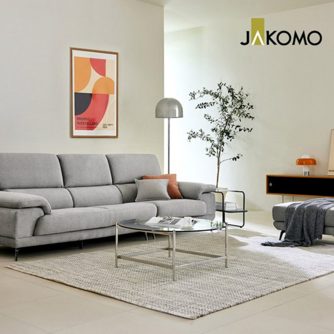 베니 4인 젠위브 패브릭 소파+스툴, 29인디고블루