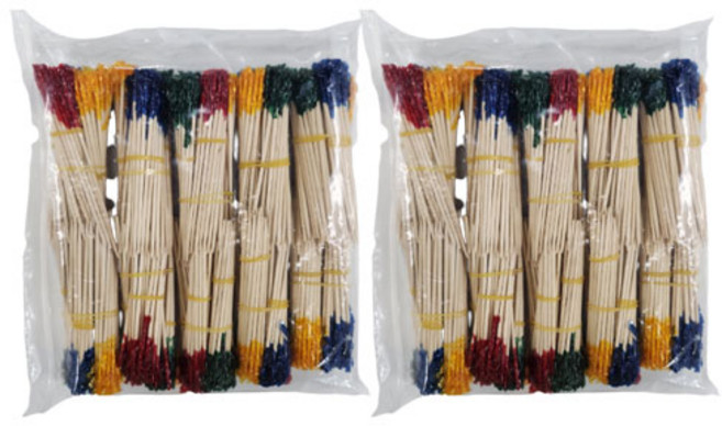 [캠인노크] 과일꽂이 자작나무 꽃요지 롱 이쑤시개, 1000개, 2개