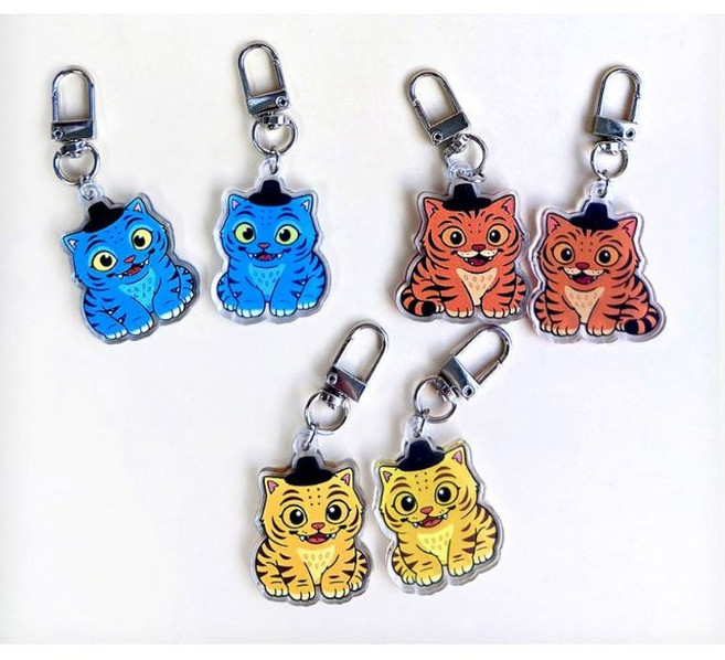호랑이 갓쓴 케이팝 키링 열쇠고리