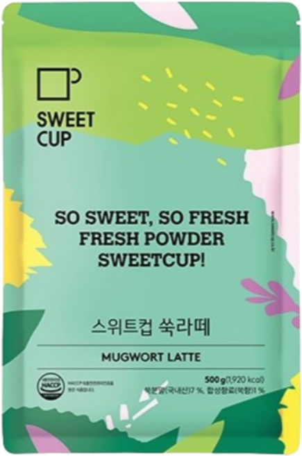 스위트컵 쑥 라떼 파우더, 9개, 500g, 1개입