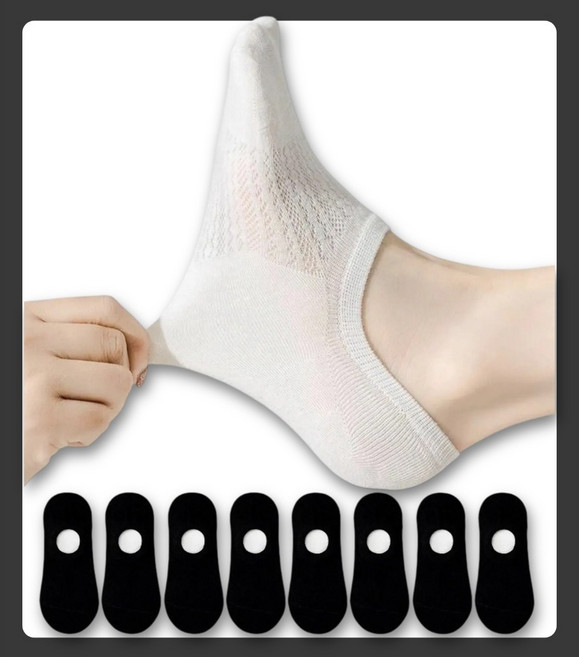 여성 덧신 양말 안벗겨지는 페이크삭스 여자 무지 여름용 메쉬 시원한 얇은 면덧신 8P 세트