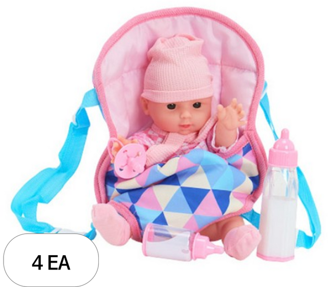 캐스비 플레이 리틀코코 동생돌보기 아기인형, 혼합색상, 4개
