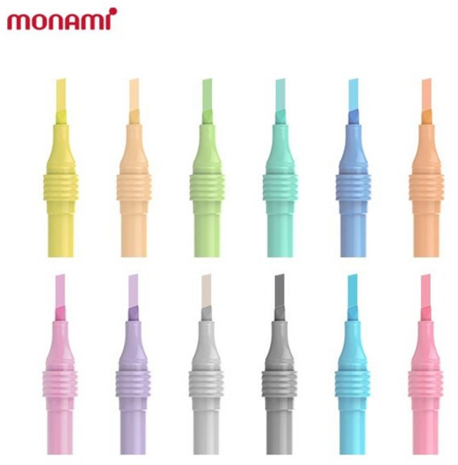 라이브칼라 DIY 사각닙 (수성) 12개입 / 모나미 칼라펜 DIY펜 사무용품, 그레이세사미