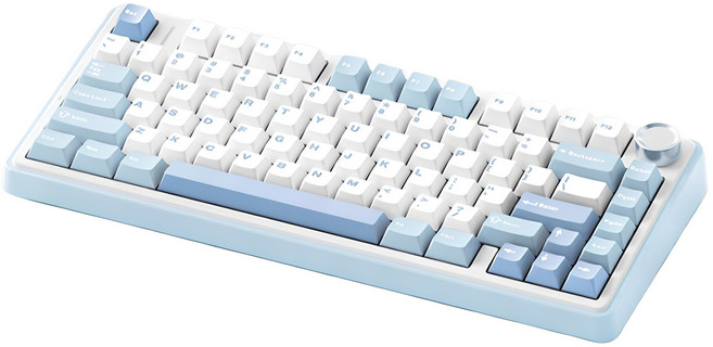 AULA F75 맞춤형 기계식 키보드, 씨솔트블루, 크레센축, 제조사축