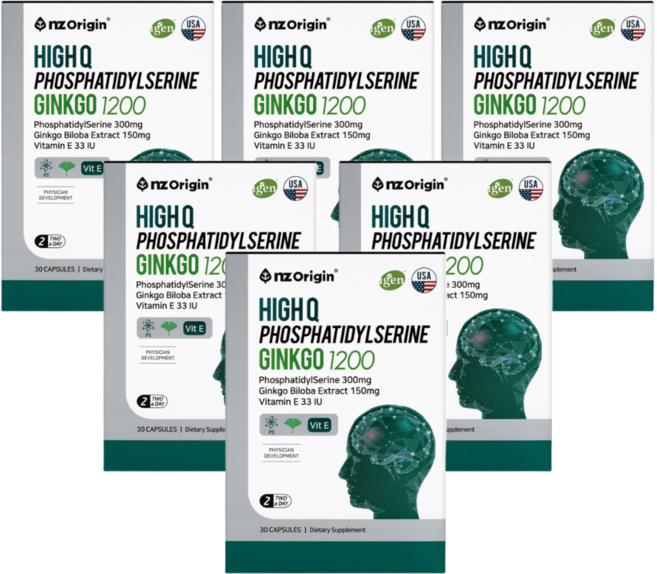엔젯오리진 하이큐 포스파티딜세린 1200 포스타딜세린 포스파티딜, 30정, 6개