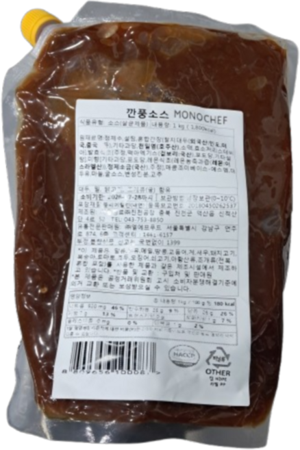 모노쉐프 깐풍소스 1kg, 18개