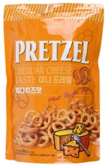 삼진씨앤에프 미니프레첼 체다치즈맛 800g 업소용 대용량 벌크 도매 옛날과자 기본안주 인간사료 문방구 간식, 28개