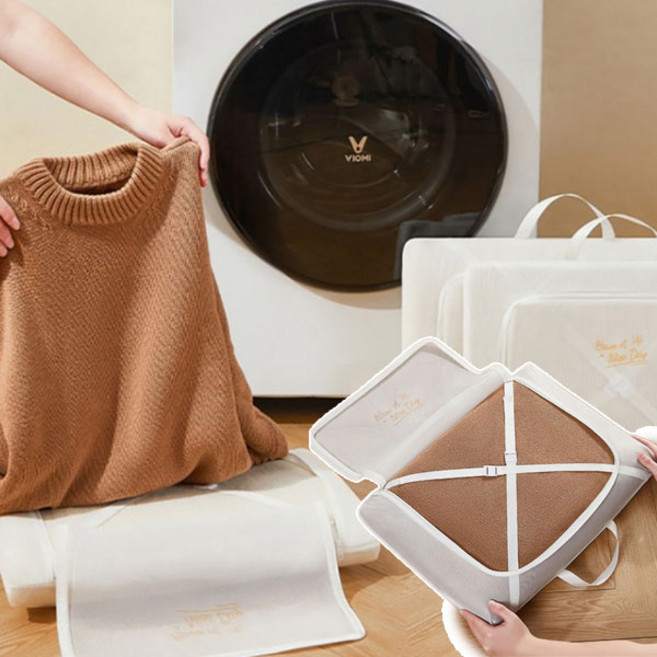 빨래 정리까지 되는 수납 세탁백/(2개세트)런드리니트세탁백