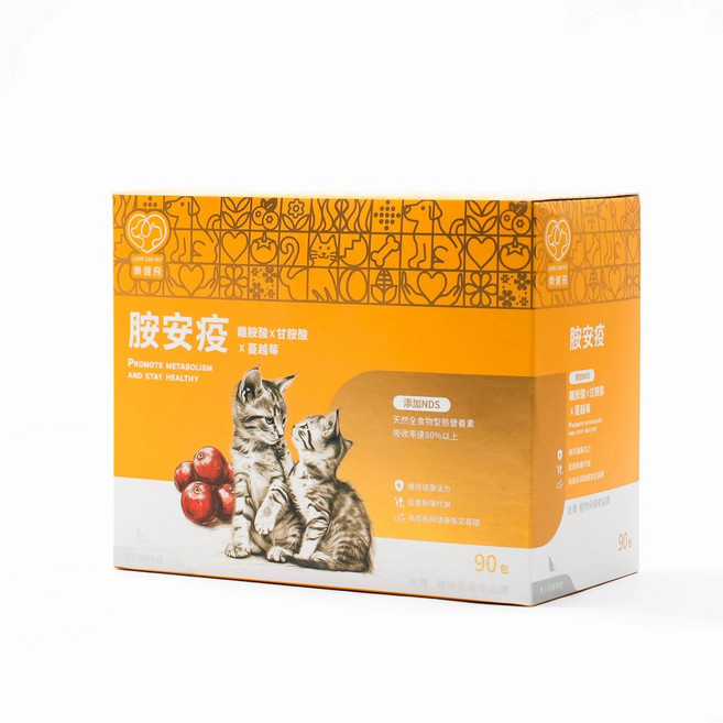 樂健飛 貓胺安疫 離胺酸 甘胺酸 蔓越莓 NDS 2.5g-30包, 1個, 2.5g-90包