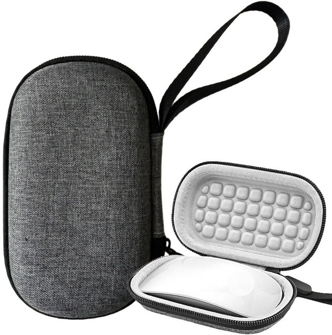 애플 매직 마우스 케이스 휴대용 하드 파우치 보관 커버 맥 1세대 2세대 여행용 출장용, 그레이