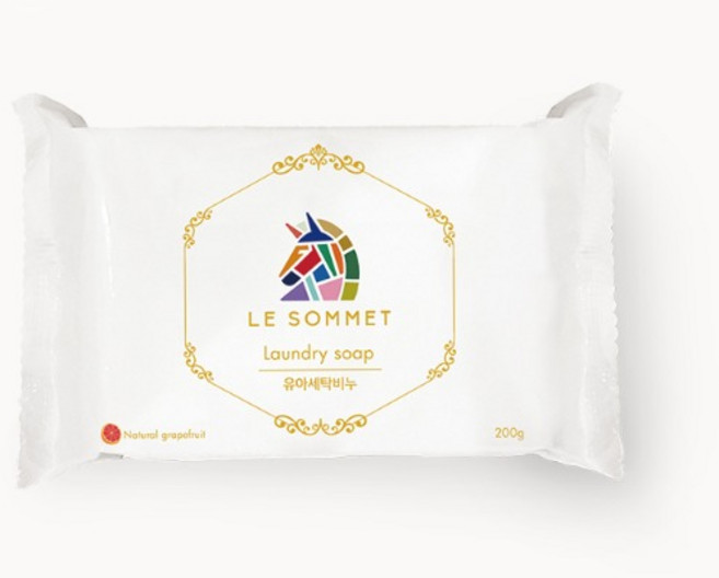 르소메 유아 세탁 비누 신생아 유아 의류용 얼룩제거 손빨래 친환경 비건 무향 세탁세제, 1개, 200g