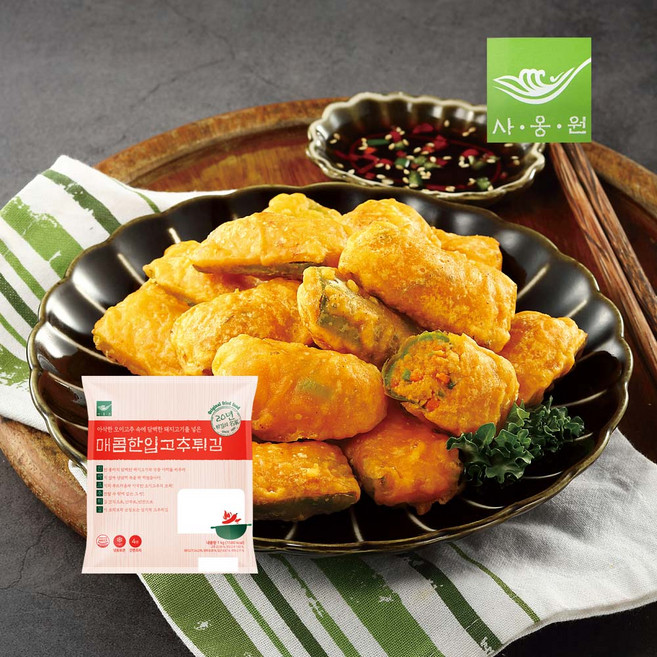 사옹원 매콤한입고추튀김 1kg 24g 43개입, 1개