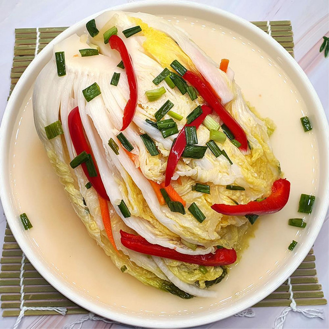 깔끔하고 시원한 전라도식 가정용 백김치 10kg 건강한 아삭 신선, 1개