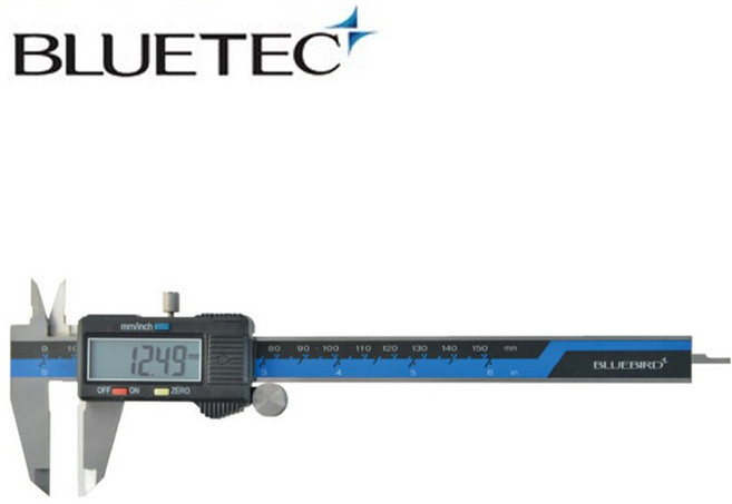 블루텍 디지털캘리퍼 BD500-100 눈금 0.01mm 범위 100mm 캘리퍼 노기스, 1개