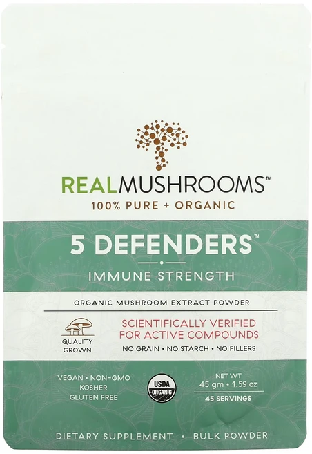 리얼머쉬룸스 5 Defenders 이뮨 스트렝스 45g(1.59oz), 상품, 45g, 1개 - 쿠팡