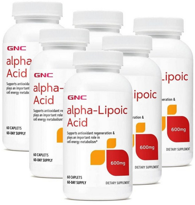 지엔씨 알파리포산 600mg GNC Alpha-Lipoic Acid, 6개, 60정
