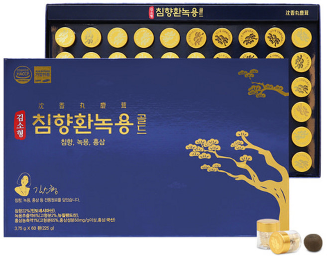 인도네시아 침향 환 액 분말 함량 어린이집 명절선물 차가버섯 오가피 뽕나무 로얄젤리 온수에 먹는 중년 50대 70대 남자선물 침향환 골드 은사님 목사님 침향 향 녹용 환 선물용, 225g, 2개