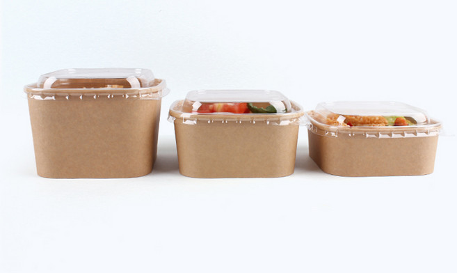 더팩컴퍼니 크라프트 정사각컵용기 3종, 크라프트 정사각컵용기 500ml, 1개, 50개