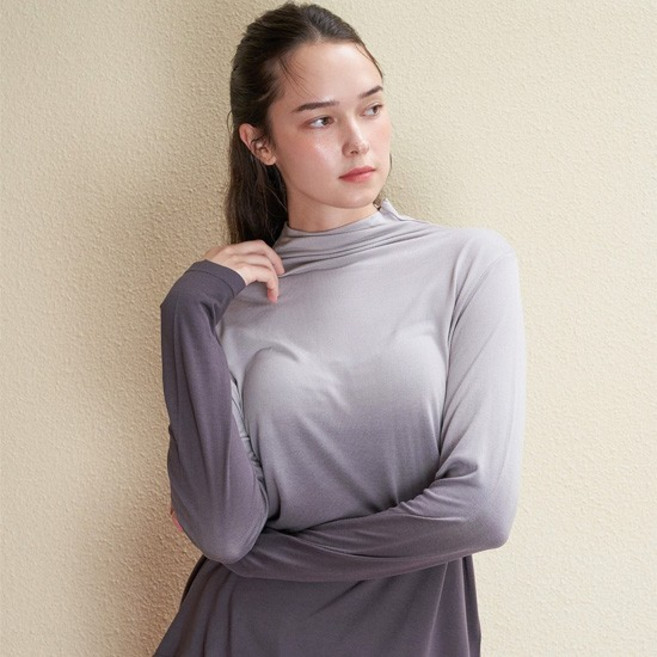 [최초가 59000원]모달 그라데이션 터틀넥 긴팔탑