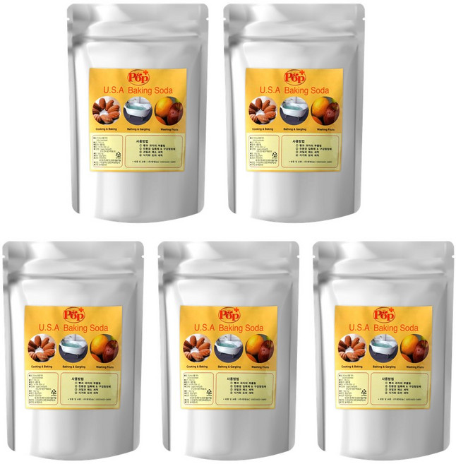 USA 베이킹소다 1000g--5팩 총5K (식용가능제품), 1kg, 5개