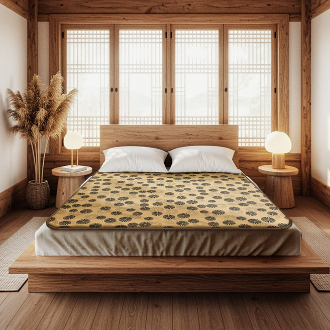 일월 뉴 숯황토방 카본 전기매트 장판 요 절전 보료 온열, 더블