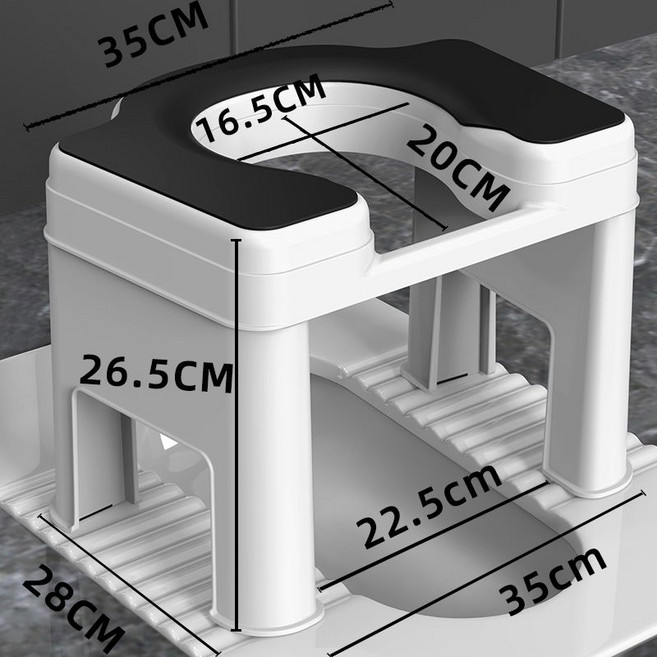 구멍뚫린의자 좌욕의자 가정용 훈증기 좌욕기 노인 임산부 좌욕기, 톨형+쿠션-블랙화이트