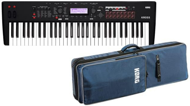 KORG 신디사이저 워크스테이션 KROSS 2 61 건반 모델 Super Matte Black KROSS2-61-MB + 순정 소프트 케이스 SC-KROSS2 61 세트, 1개, 상세페이지 참조