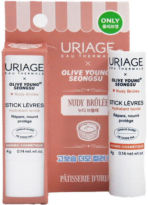 유리아쥬 스틱레브르 컬러립밤, 1개, 4g, 성수01 누디브륄레