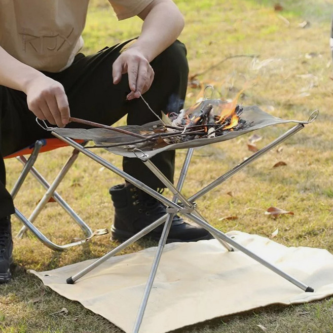 콜럼버스 캠핑 방염포 방염 매트 화로대 방열 시트 난로 화재예방 바닥고정, 1개, 베이지 XL