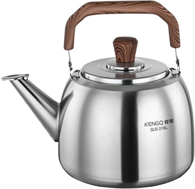 가정용 대용량 주전자 316 스테인리스 스틸 나무 손잡이 인덕션 쿠커용 휘슬링 워터 케틀, 01 4-7L, 04 6L