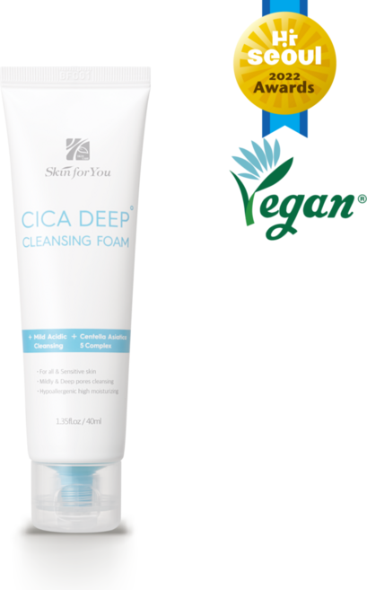 [여름 휴가 세일] 스킨포유 시카딥클렌징폼 40ml 여행 필수템 비건 클렌저, 10개