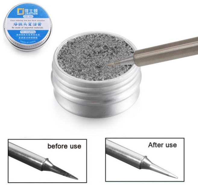 솔더 크림 전기 납땜 인두 팁 리프레셔 크림 클린 페이스트 솔더 아이언 헤드 들러붙지 않는 주석 수리 도, 없음, 1개