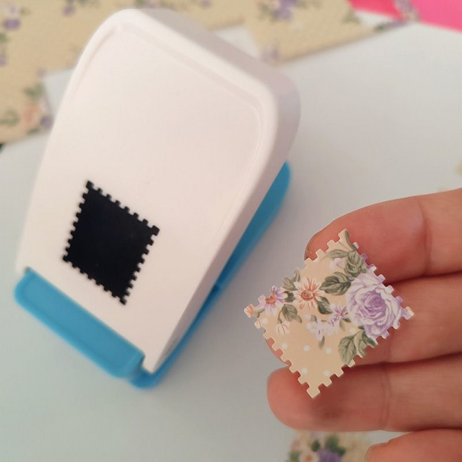 리브히어 우표펀칭기 다이어리 꾸미기 모양펀치, 우표 모양 중형, 1개