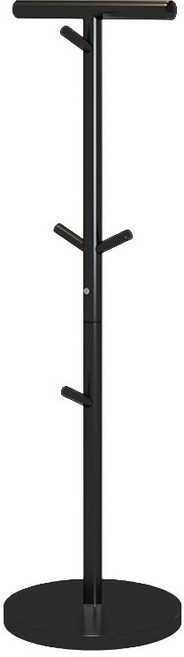 호밍사이 철제 모자 가방걸이 스탠드 거치대 행거 공간활용 옷걸이, 블랙