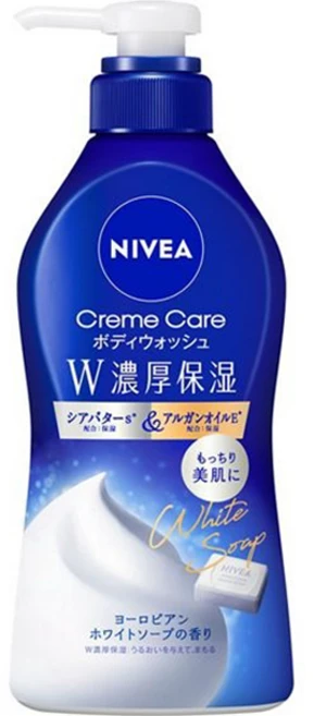 니베아 크림케어 W 시어버터 & 아르간오일 유러피안 화이트 솝 향, 1개, 460ml - 쿠팡