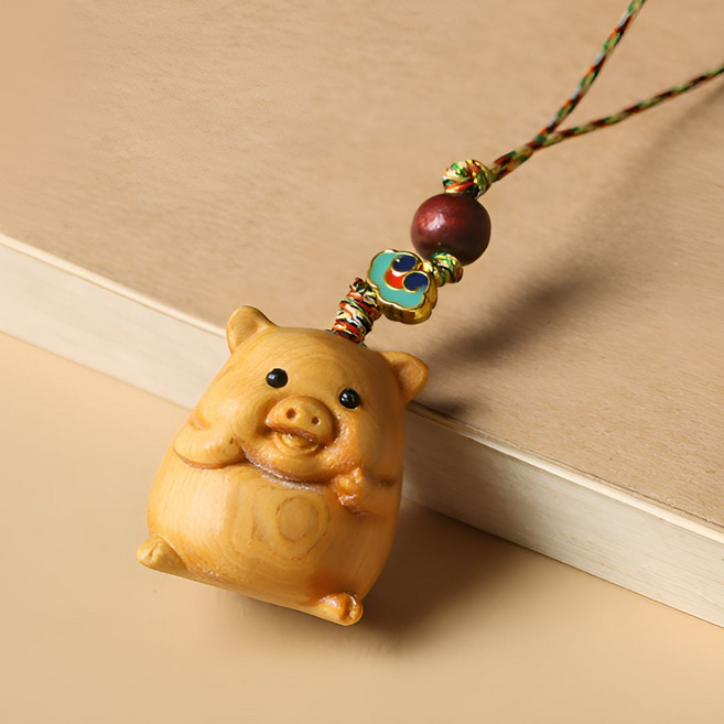 행복드림 돼지 키링 키홀더 행운 부적 재물 소원성취, 1개, 돼지키링