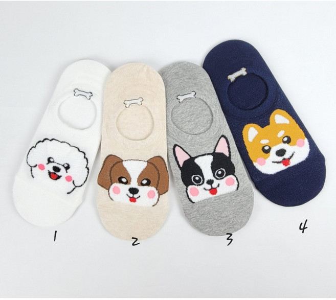첫눈에반하다 개좋아 여자 발등덮는 덧신 페이크삭스 캐릭터 귀여운 여성 여름 실리콘처리 양말