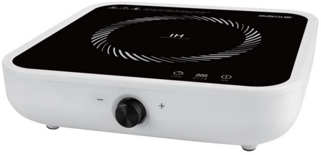 키친아트 IH 인덕션 전기레인지 1구 휴대용 미니 전기쿡탑 다이얼식, 일반형, 세라믹글라스