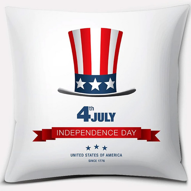 인디펜던스 데이 시리즈 USA 악세리아 사각형 장식 소파 쿠치 프린트 LOVE 코진 베갯잇, Style 10, 45x45cm Polyester